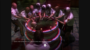 The scrapped Dexter Industries Security Enforcement surrounding 47 inside the Cake Stripper's contraption.