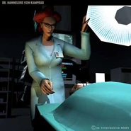 Drkamprad.jpg (16 KB) Dr. Hannelore von Kamprad during a surgery.