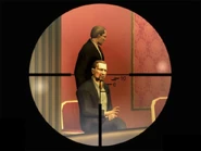 Delahunt as viewed through sniper scope.