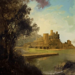 Painting of the Fortress before it was destroyed & ruined.