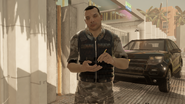 An alternate idle animation of the Agency Soldier.
