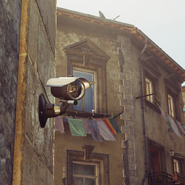 A security camera as seen in HITMAN™'s World of Tomorrow mission.