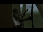 Agent 47 rappeling into the Colombian jungle.