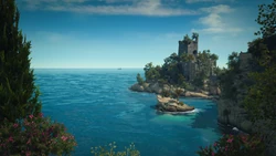 The ruins from afar.
