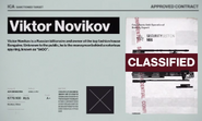 Novikov's ICA case file as seen in the HITMAN™ gameplay trailer