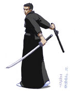 Original concept art of Hayamoto Jr.