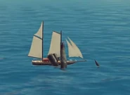 The Kraken, crushing a sailboat in Sapienza.