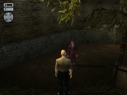 The scarecrow modelled after Ivan Zilvanovitch at the Gontranno Sanctuary's garden.