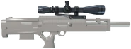 The original model of the Walther WA2000 model that was scrapped from HITMAN™ before it was reworked into the Sieger 300.