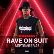 Promotional material for the Rave On Suit.