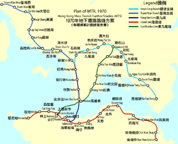 1970年《集體運輸計劃總報告書》所提出的集體運輸網絡