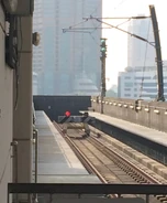 港鐵落馬洲站路軌末端的止衝擋（2016年10月）