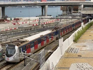 列車駛離紅磡站（2021年6月）