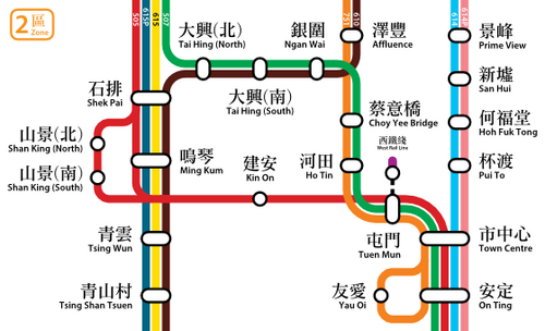 LR Fare Zone 2 map