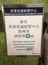 Wan Chai Station teach passengers to HKCEC 25-04-2015