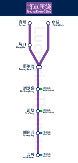 將軍澳綫直立路綫圖