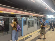 列車停靠沙田站1號月台