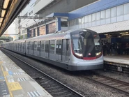 列車正駛入大圍站