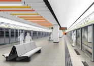 未來利東站月台外觀