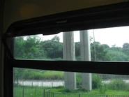 The opened emergency escape window of Unit 1020