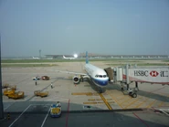 一架中國南方航空A321客機正執飛此航線，到達北京首都國際機場