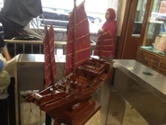 碼頭內的帆船展品（2016年12月）