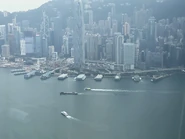 從環球貿易廣場天際100拍攝中環碼頭（2023年3月）