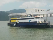 此航線普通渡輪用船海逸停泊於坪洲渡輪碼頭（2018年5月）