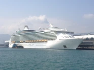 海洋水手號郵輪停泊在啟德郵輪碼頭