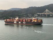 MSC container ship in Rambler Channel 30-08-2021(2)