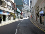 最北面一段，車輛只能右轉灣仔道（2024年1月）