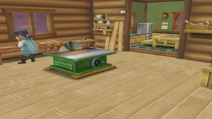 Interior view of the Carpenter's Shop.