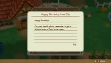 Birthday Letter from Elly.