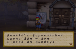 Ronald's Supermarket Hours