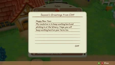 New Years Letter from Cliff.