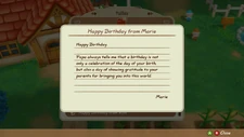 Birthday Letter from Marie.