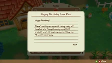 Birthday Letter from Rick.