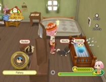 Playing with baby Kazuya