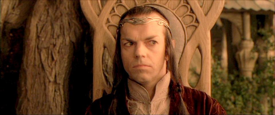 A young hugo weaving as elrond from lord of the rings