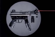 Van Helsing's custom Heckler & Koch MP5K submachine gun.