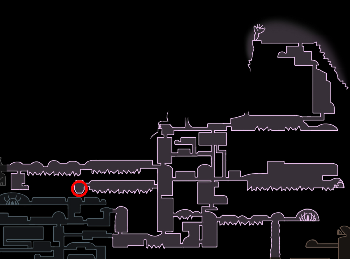 Карта кристального пика в hollow knight