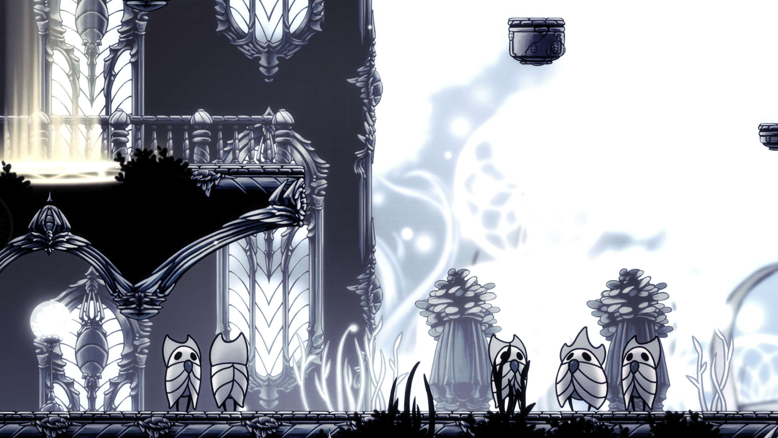 Холлоу найт белый. Бледный дворец Холлоу Найт. Белый дворец Hollow Knight. Холлов кнайт белый дворец. Белый дворец Hollow Knight пилы.