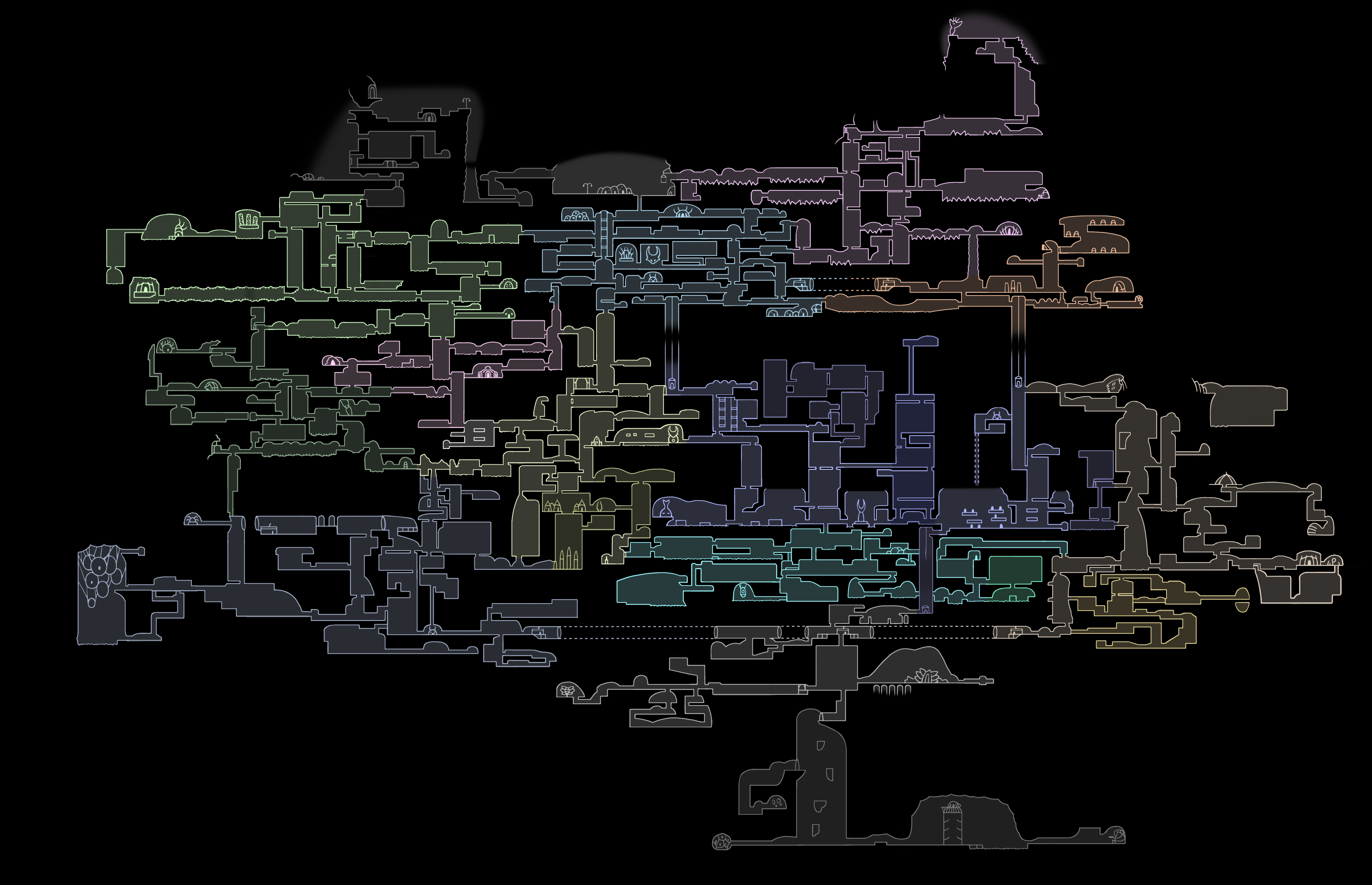 hollow knight map with items