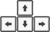 Keyboard White Arrows