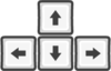 Keyboard White Arrows