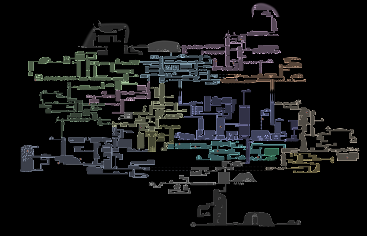 Hollow knight сады королевы карта