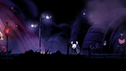 Starszy Robak przed namiotami Trupy Grimma