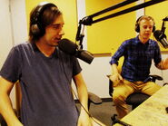 Mike Hanford, and Dave Ferguson in the studio