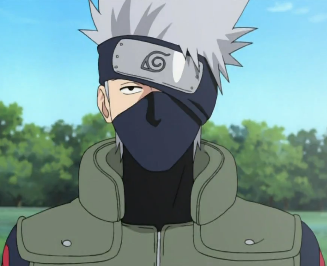 Kakashi's face.