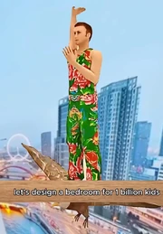 David takes flight on his eagle.